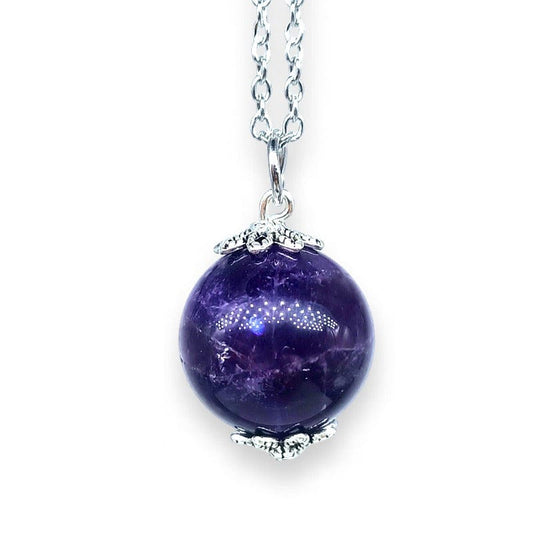 Amethyst Sphere Pendant 18/20mm