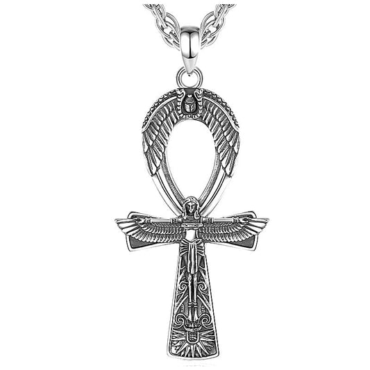 Ciondolo in Ottone Placcato Argento (ANKH EGIZIO PROTEZIONE)