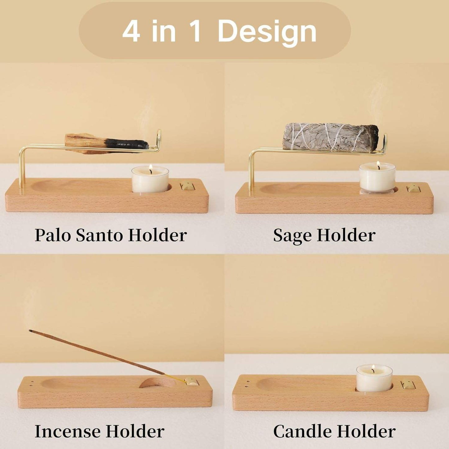 Light Wood Incense Holder