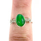 Avventurina verde - anello regolabile laccato in argento