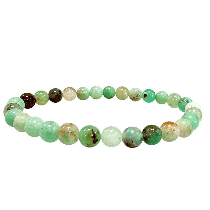 Elastic bracelet in Chrysoprase spheres