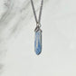 Raw blue kyanite - pendant necklace