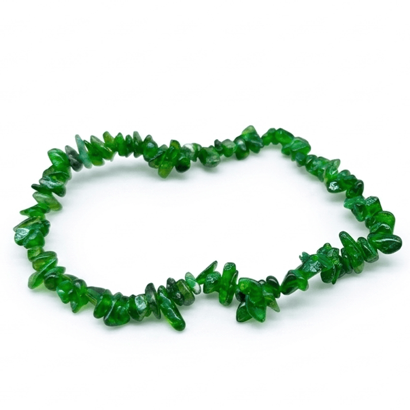 Cromo Diopside - bracciale elastico in "chips"