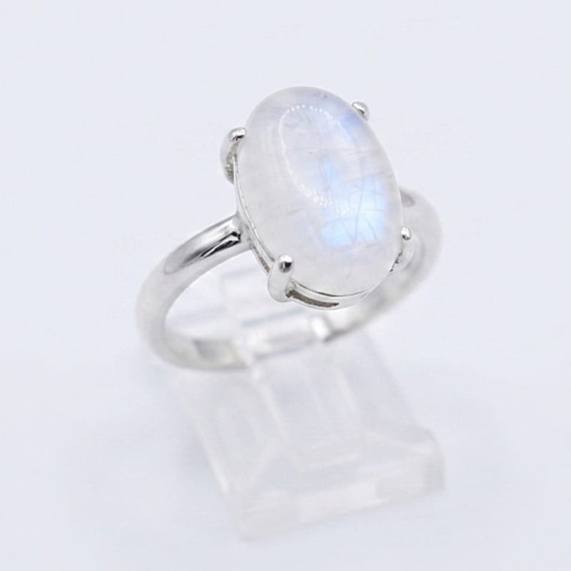 Anillo de latón hipoalergénico ajustable de cuarzo cereza vintage