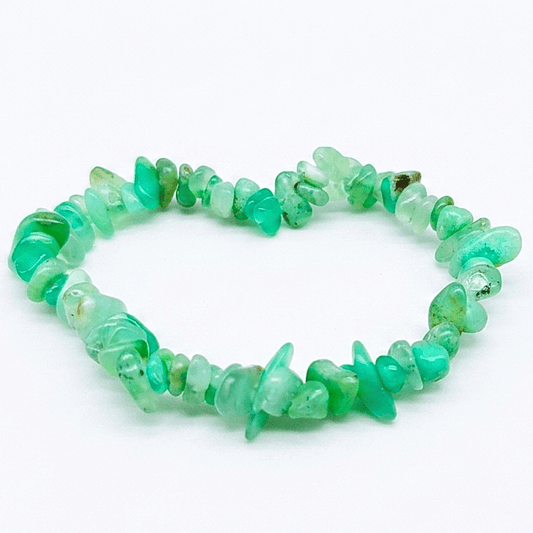 Crisoprasio - bracciale elastico in "chips"