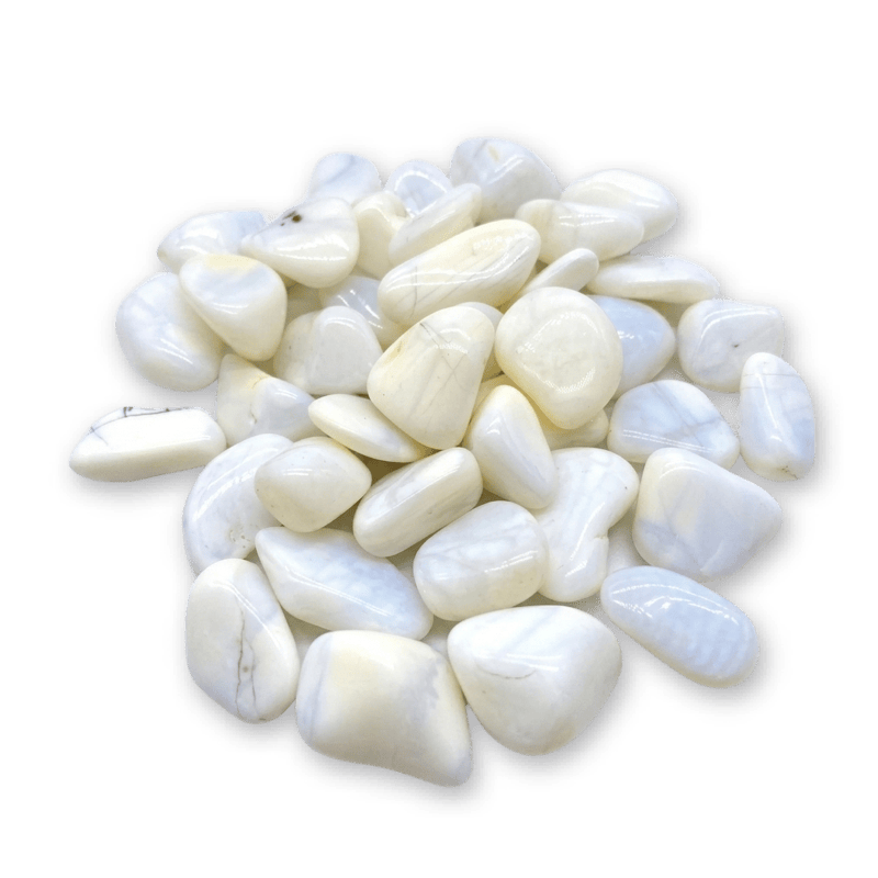 Opale bianco burattato