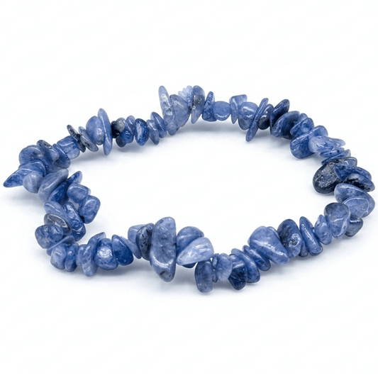 Cherry Quartz - Elastic Bracelet in "Chips"