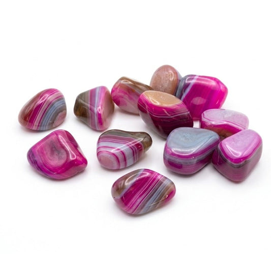 Agata rosa/fucsia burattata