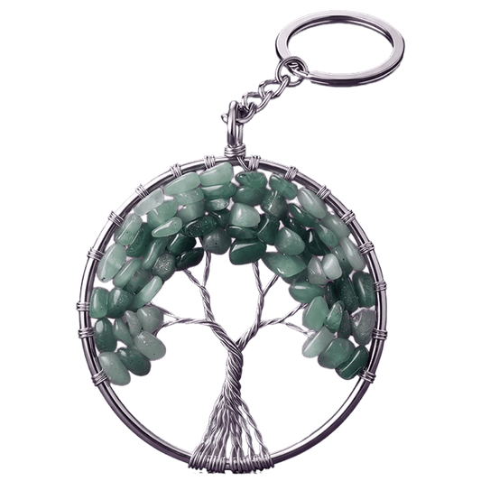 Portachiavi Albero della Vita Avventurina 5 cm