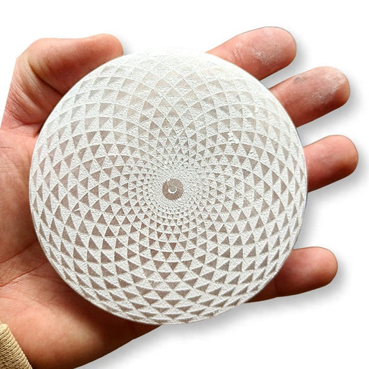 Porta Incenso in Selenite  ILLUSIONE OTTICA 10 cm