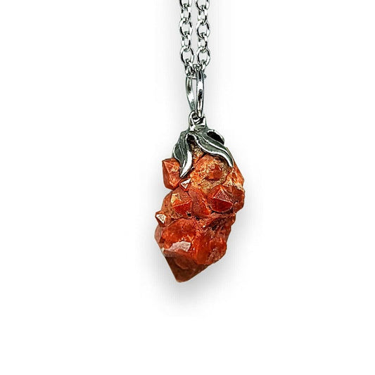 Obsidiana de copo de nieve en bruto - Collar con colgante en bruto