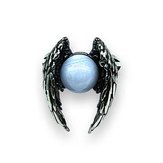 Ali di Angelo - Angelite - anello regolabile in ottone anallergico