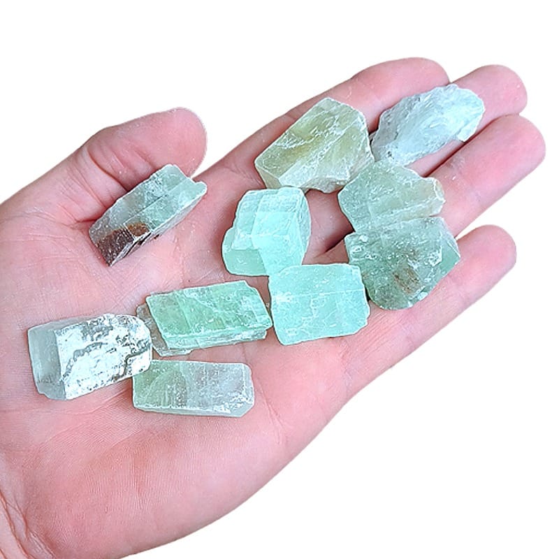 Raw green calcite 