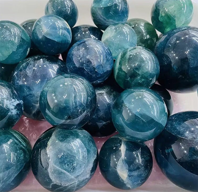 Sfera in Fluorite Blu