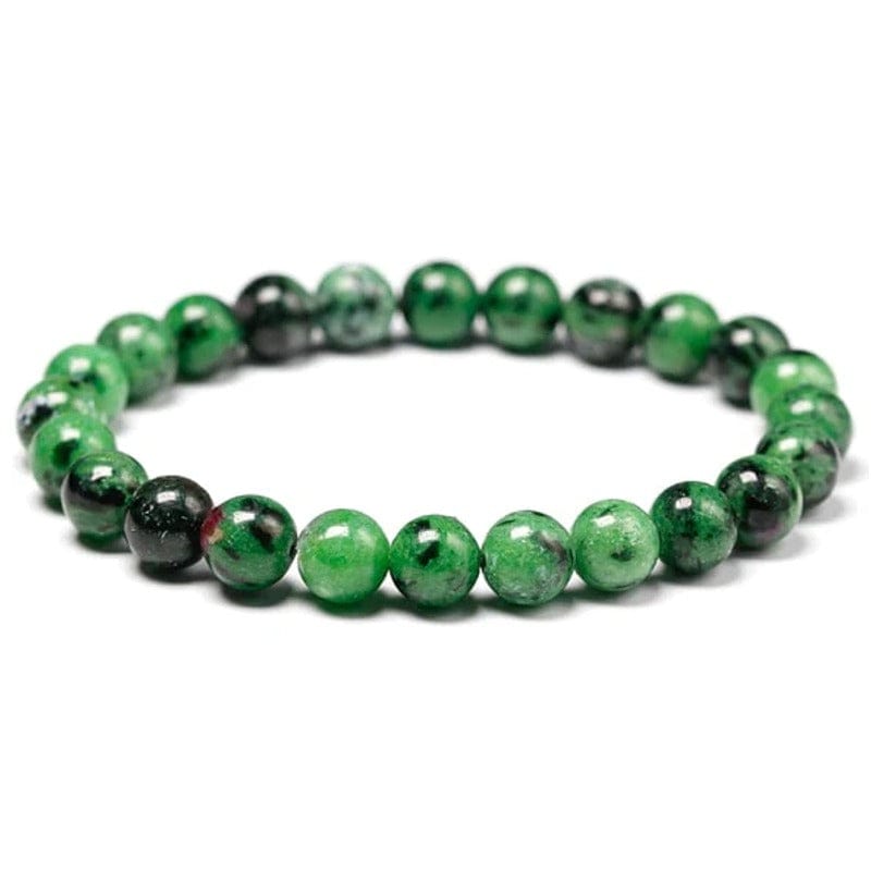 Elastic bracelet in Rubyzoisite spheres