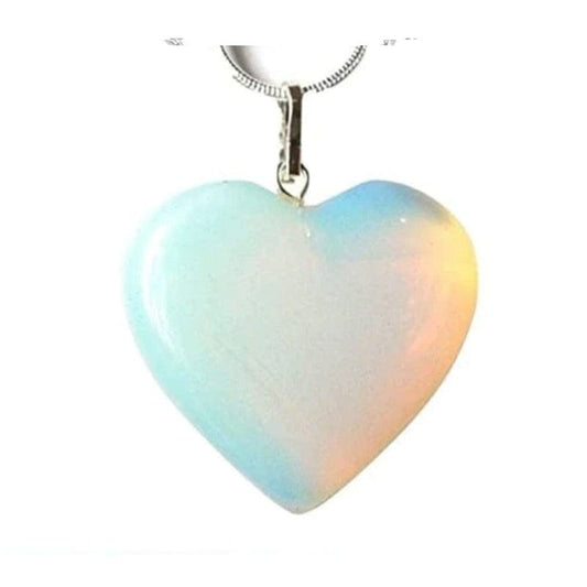 Opalite - necklace with heart pendant