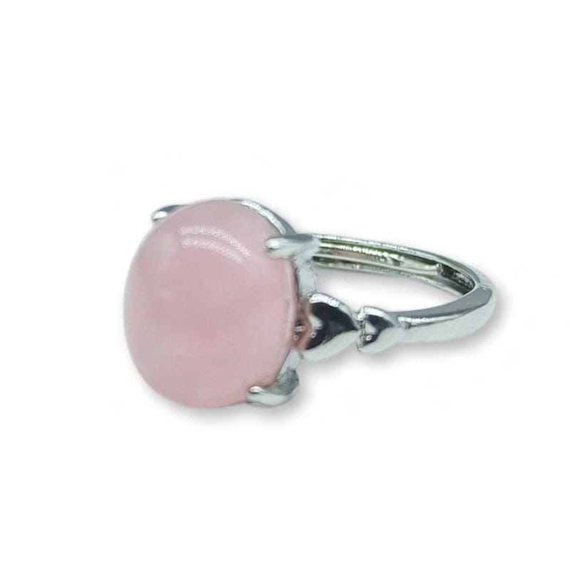 Quarzo Rosa Piccolo - anello regolabile in ottone anallergico