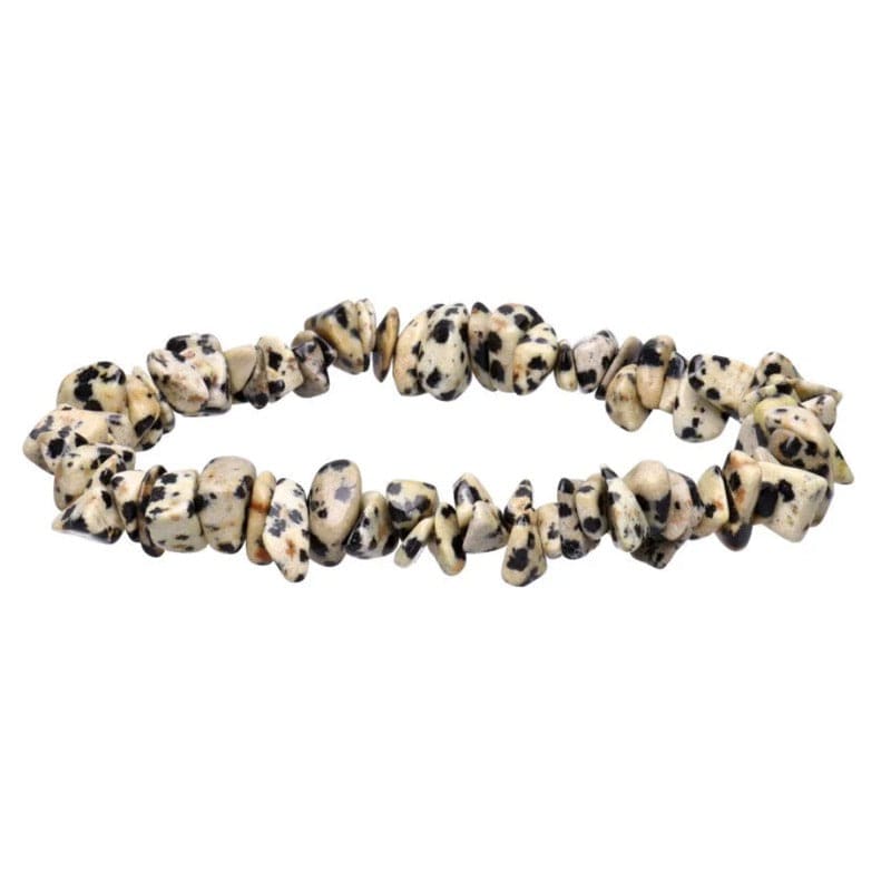 Diaspro Dalmata - bracciale elastico in "chips"