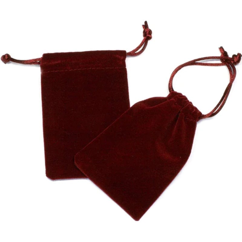 Velvet gift bag, 9.5 x 7 cm, Bordeaux