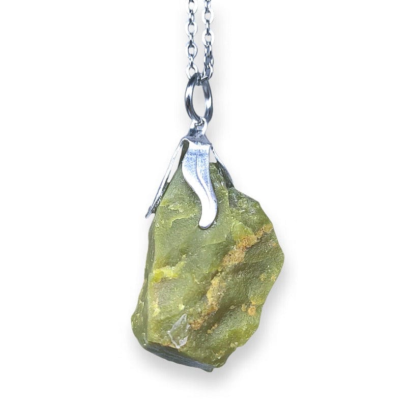 Aquamarine - necklace with raw stone pendant