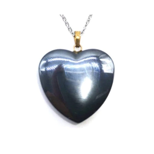 Ematite - collana con ciondolo cuore