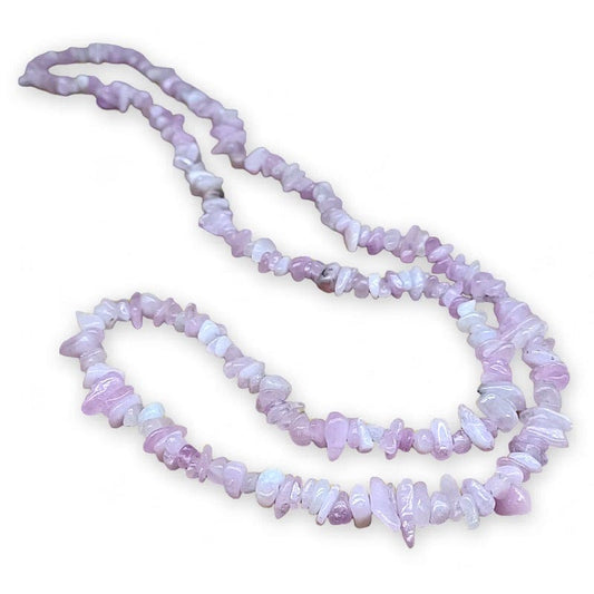 Kunzite - collana in "chips"