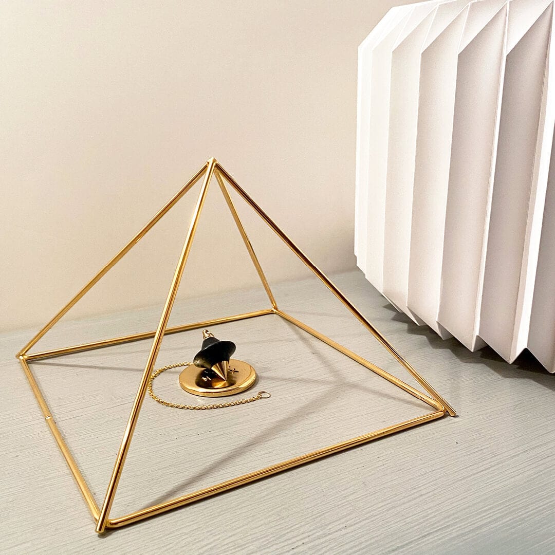 Cheops model mini fixed pyramid - 24k gold plated