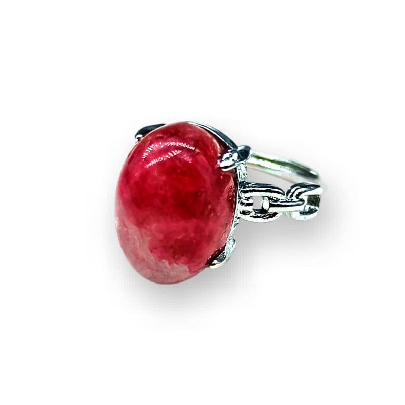 Rodonite Extra - anello regolabile in ottone anallergico