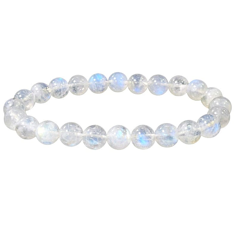 Moonstone - elastic bracelet in worked spheres