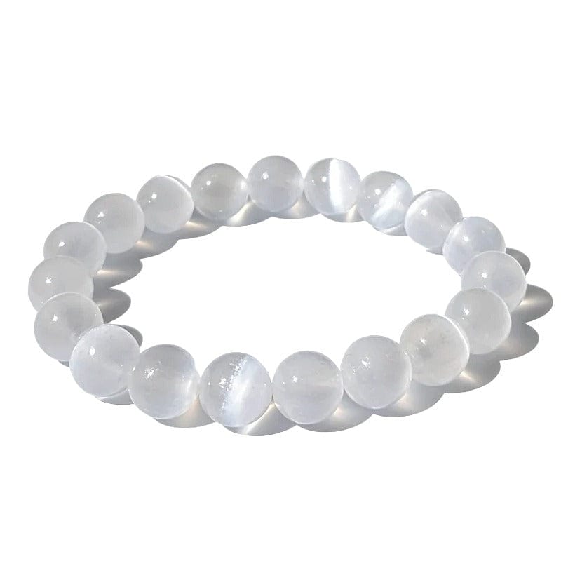 Selenite - bracciale elastico in sfere