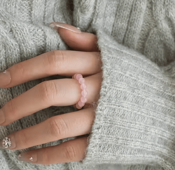 Anello con sfera 4mm - Corniola