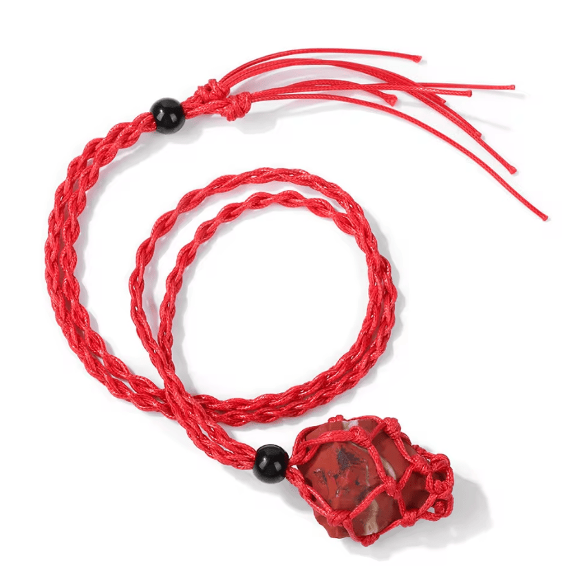 Collana con Rete Macramè per Pietre Naturali (NO PIETRA INCLUSA)