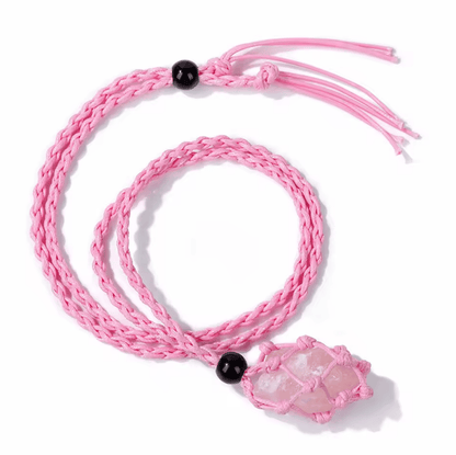 Collana con Rete Macramè per Pietre Naturali (NO PIETRA INCLUSA)
