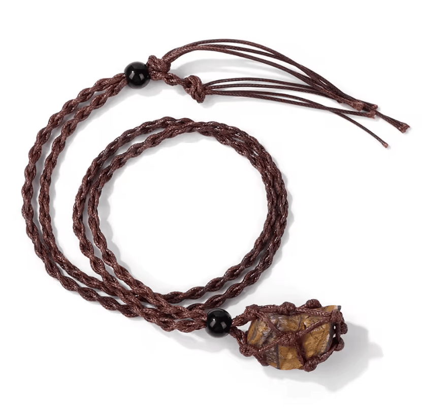 Collana con Rete Macramè per Pietre Naturali (NO PIETRA INCLUSA)