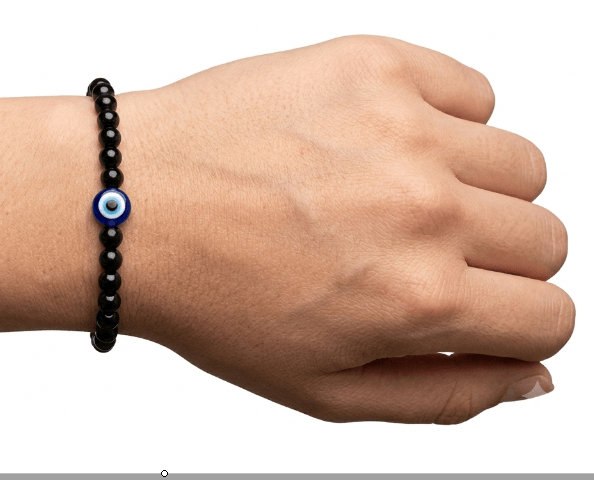 Pulsera elástica de crisocola y lapislázuli