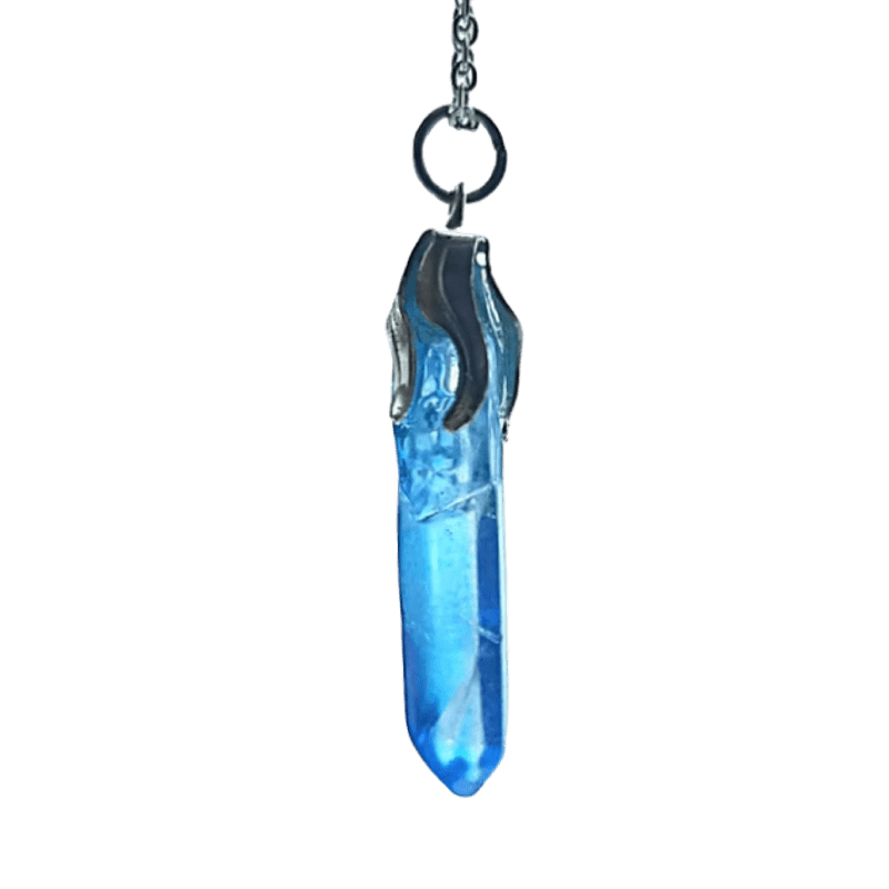Handcrafted pendant in Acqua Aurea tip with chain or rubber