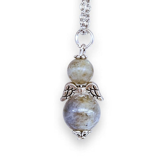 Ciondolo "goccia" In Labradorite E Ottone, Con Catenina - Foto 11