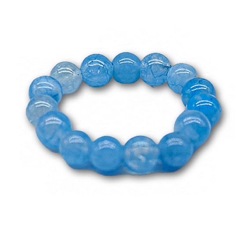 Anello con sfera 4mm - Quarzo Ialino - Acquamarina