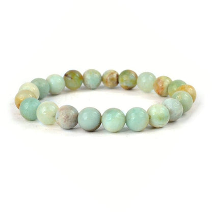 Amazonite - elastic bracelet in worked spheres