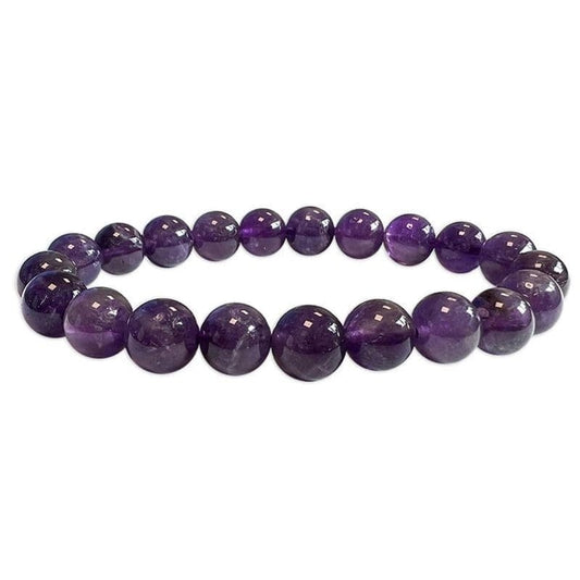 Amethyst - elastic bracelet in worked spheres