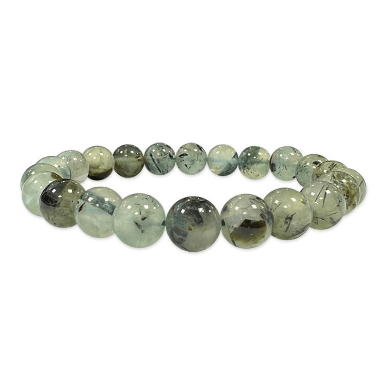 Prehnite - bracciale elastico in sfere lavorate