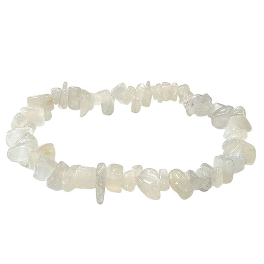 Rainbow moonstone - elastic bracelet in "chips"