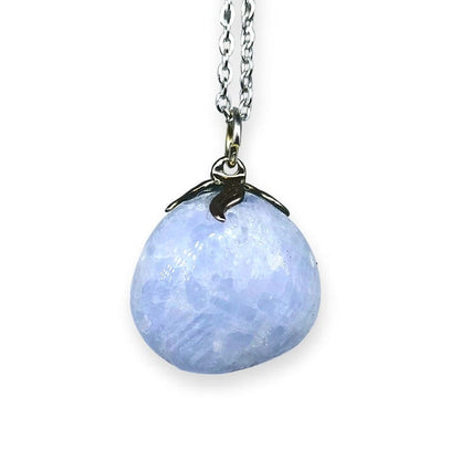 Blue/light blue calcite - necklace with pendant