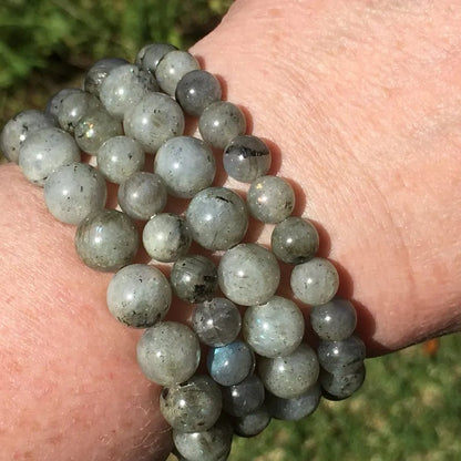 Labradorite - elastic bracelet in worked spheres