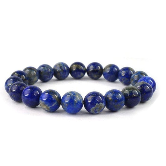 Lapis lazuli - elastic bracelet in worked spheres