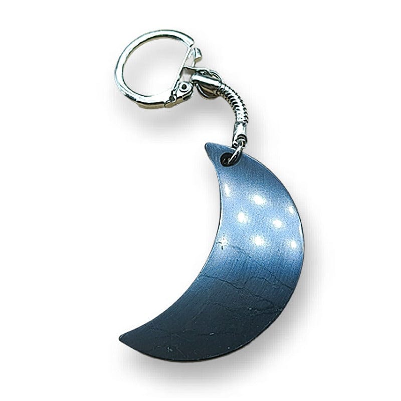 Portachiavi con shungite Luna Crescente 50 mm