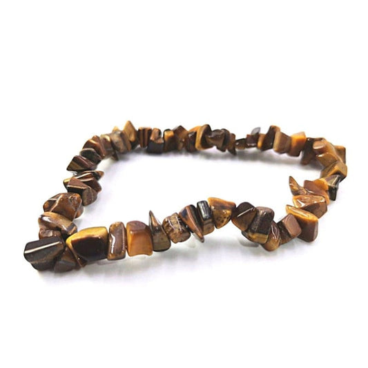 Tiger's eye - elastic bracelet in "chips"