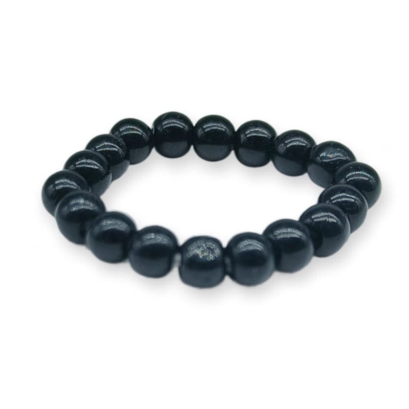 Anello con sfera 4mm - Ossidiana Nera