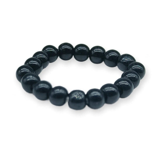 Anello con sfera 4mm - Ossidiana Nera