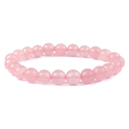 Rose quartz - bracelet in worked spheres